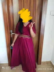 Elegant Maroon Ethnic Gown