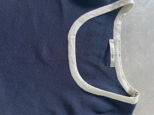 Navy &amp; White Trim Top