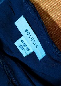 Solezia Women Pearl Sleeve Navy Blue Casual Top