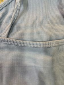 Cute Powder Blue Crisscross Neck Top