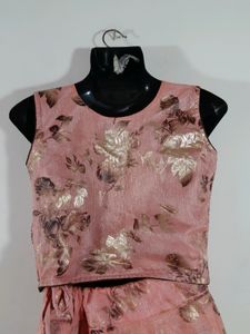 Peach Printed Skirt &amp; Top (Women&#39;s)