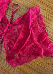 Red Lace Lingerie Set