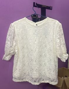Lacy Top White | Size S