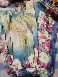 Floral Pleated Skirt