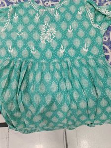 Elegant Lucknowi Chikkanari Gown Kurta