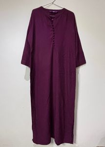 Purple Button Down Dress