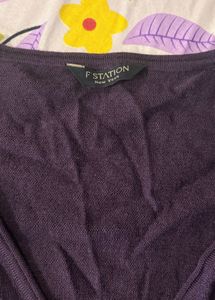 Beautiful Ruffle Sleeve Woolen Imported Top