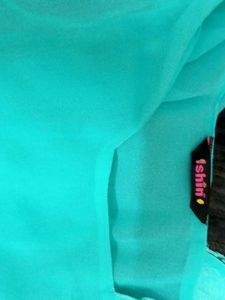 Teal one shoulder top