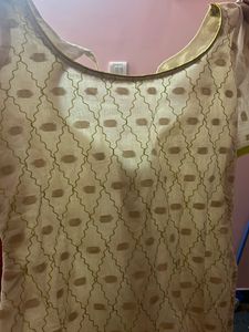 Fluorescent Boat Neck Kurta Set With Good Dupatt