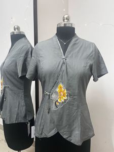 Grey Korean Top