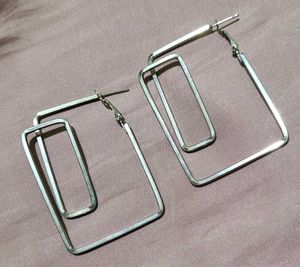 Geometric Silver Earrings