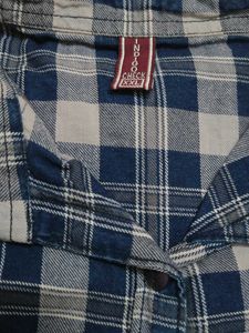 Blue Plaid Button-Down Shirt