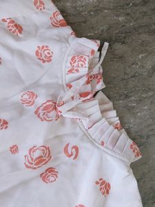 Peach And White Combo Gown