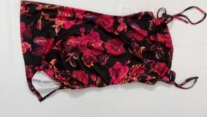 Floral Tie-Strap Mini Dress