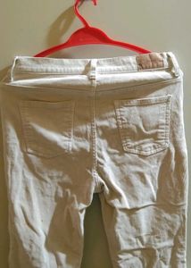 straight cream Pants