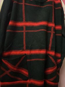 Stylish Plaid Knit Sweater