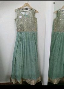 SEQUINS WORKED WEDDING GOWN WITH DUPATTA