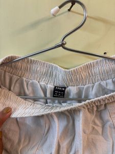 Casual White Cotton Pants