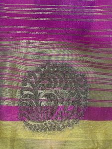 New Mustard Saree Cotton Silk With Blouse