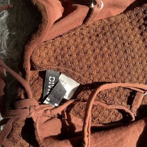 Brown Crochet Top