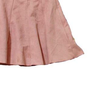 Pink Pleated Mini Skirt