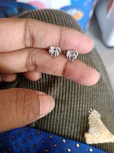 Heart Shaped Stud Earrings 92.5 Pure Silver