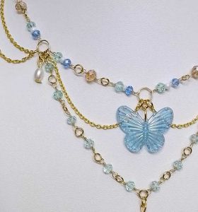 Butterfly Charm Layered Necklace