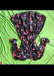 Korean Black Top And Blac Dress