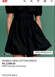 H&amp;M Bubble-hem Cotton Dress