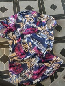 Tropical Print Short Sleeve Shirt