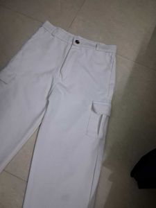 White Cargo Pants
