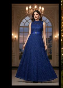 Elegant Blue wedding Ethnic Gown