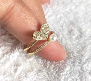 Anti tarnish Pearl Heart Ring