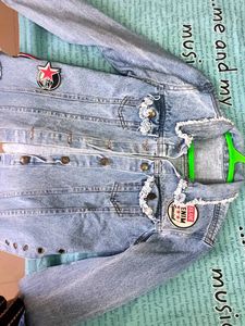 Denim Jacket with Patches