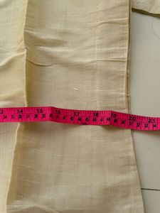✨ Golden Grace – Handcrafted Raw Silk Kurta in XL