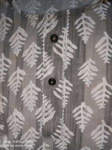 Printed White Kurta