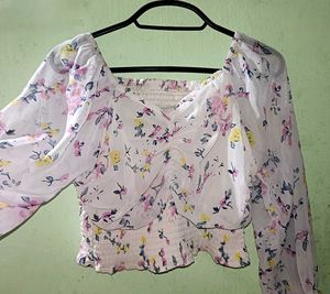 Floral Print Crop Top