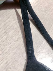 Calvin Klein Underwear Black Logo Regular Fit Bra