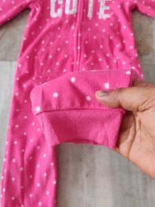 Cute Pink Polka Dot Romper