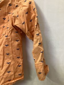 Boys Orange Printed Shirt