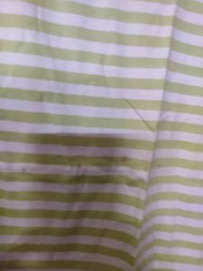 White With Green Stripes Women Tshirt