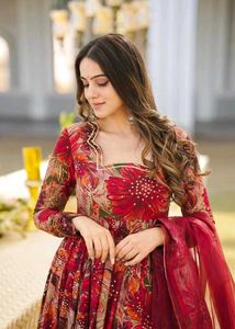 pure Organza silk Anarkali suit❤️