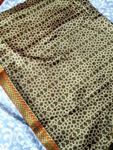 Dark Olive Green Saree