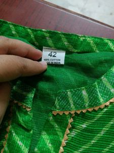 Green Striped Kurta
