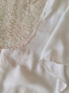 White Ruffle Blouse
