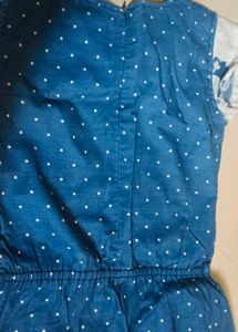Polka Dot Denim Dress