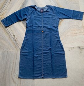 Long Jeans Top ,blue Colour