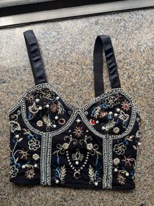 Embroidered Corset Top
