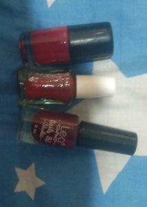 Some Nail Paint Set Of 3 And Free Gift Inside