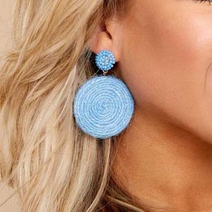 Blue Woven Statement Earrings🩵